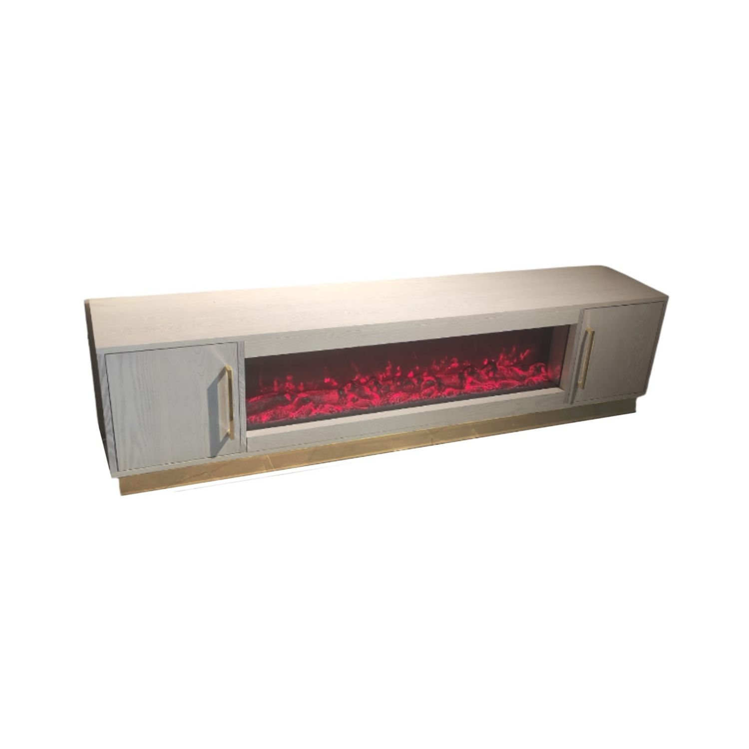 BLOCCI TT CREAM PLAIN VENEER FIREPLACE 200X40X50 + GOLD