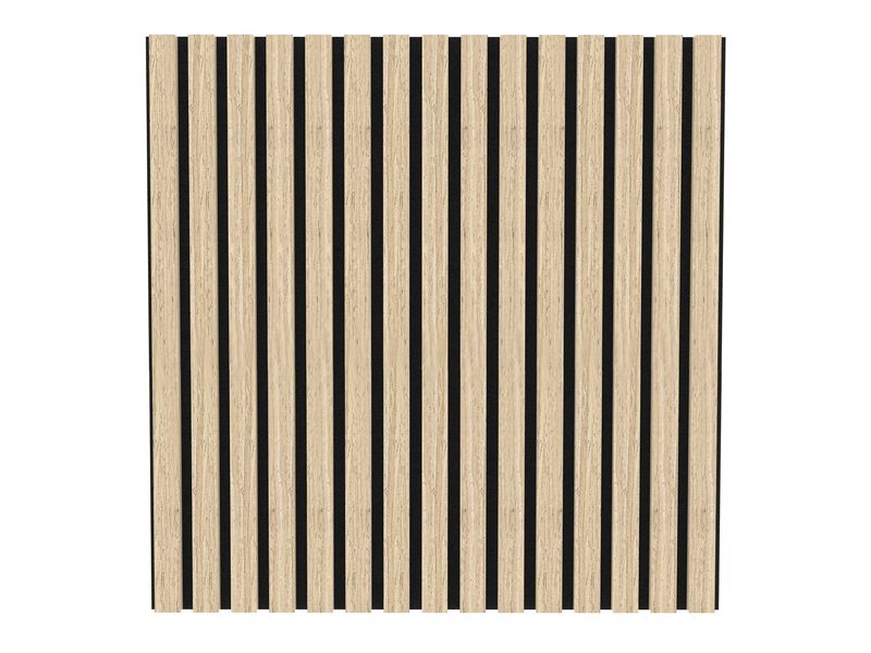 Akupanel Eiken Naturel 60 x 60 cm Lattenwand Akoestische wandpanelen