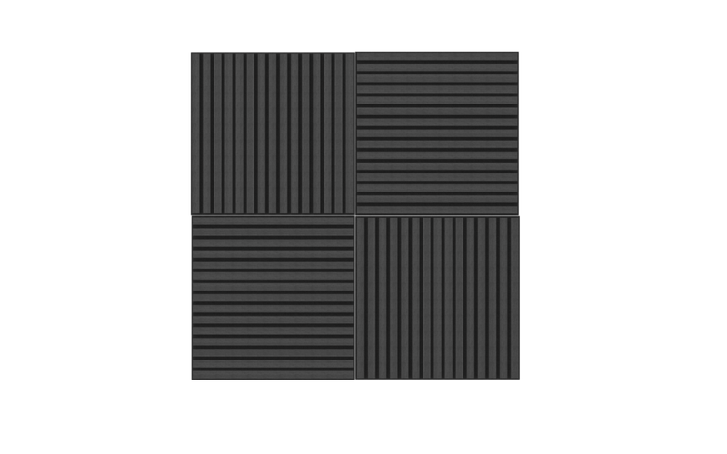 Akupanel Eiken Zwart 60 x 60 cm Lattenwand Akoestische wandpanelen