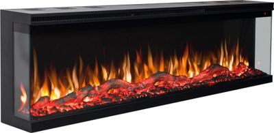 Elektrische sfeerhaard Platina 3D - 3 zijdige haard - 254 cm