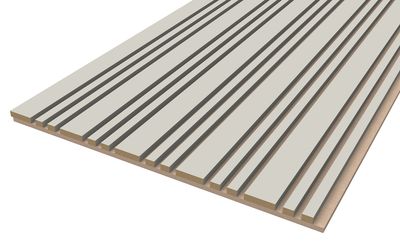 Akupanel Akoestische Wandpanelen Lattenwand Tripple Akupanelen 270 x 60 cm Beige on Beige