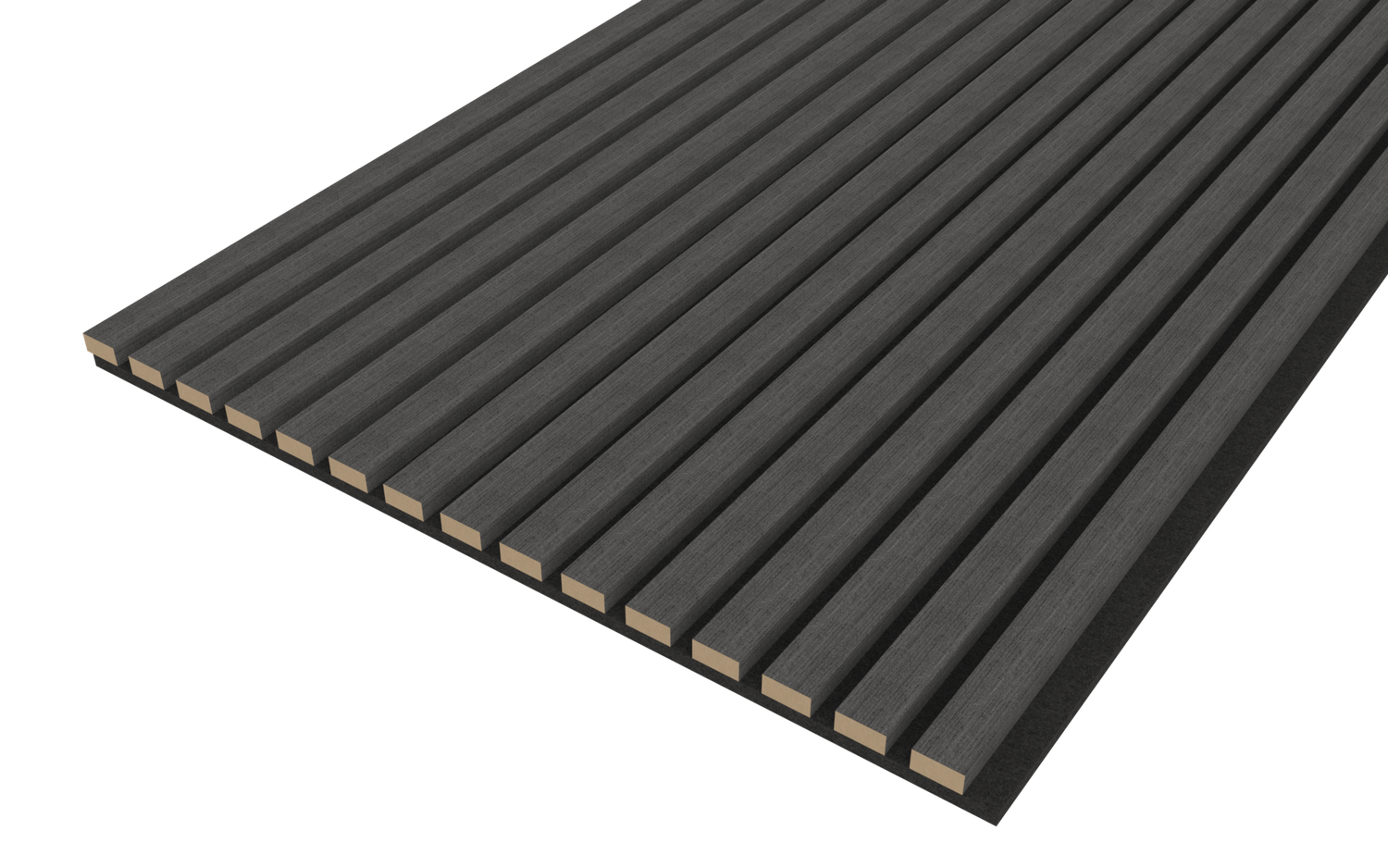 Akupanel Eiken Zwart 270 x 60 cm Lattenwand Akoestische wandpanelen