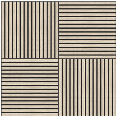 Akupanel Eiken Light Naturel 60 x 60 cm Lattenwand Akoestische wandpanelen