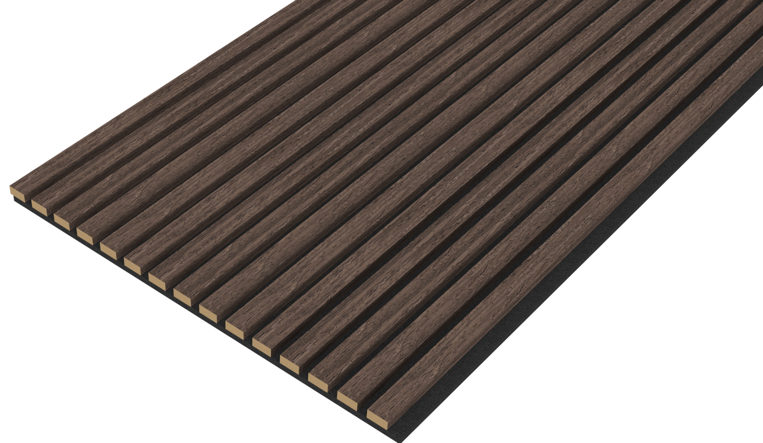Akupanel Eiken Dark Walnoot 270 x 60 cm Lattenwand Akoestische wandpanelen