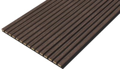 Akupanel Eiken Dark Walnoot 270 x 60 cm Lattenwand Akoestische wandpanelen Akupanel Eiken Dark Walnoot 270 x 60 cm Lattenwand Akoestische wandpanelen