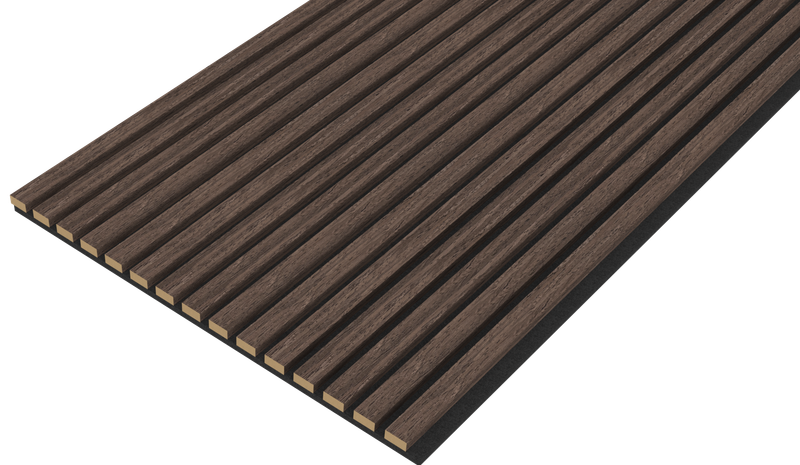 Akupanel Eiken Dark Walnoot 270 x 60 cm Lattenwand Akoestische wandpanelen