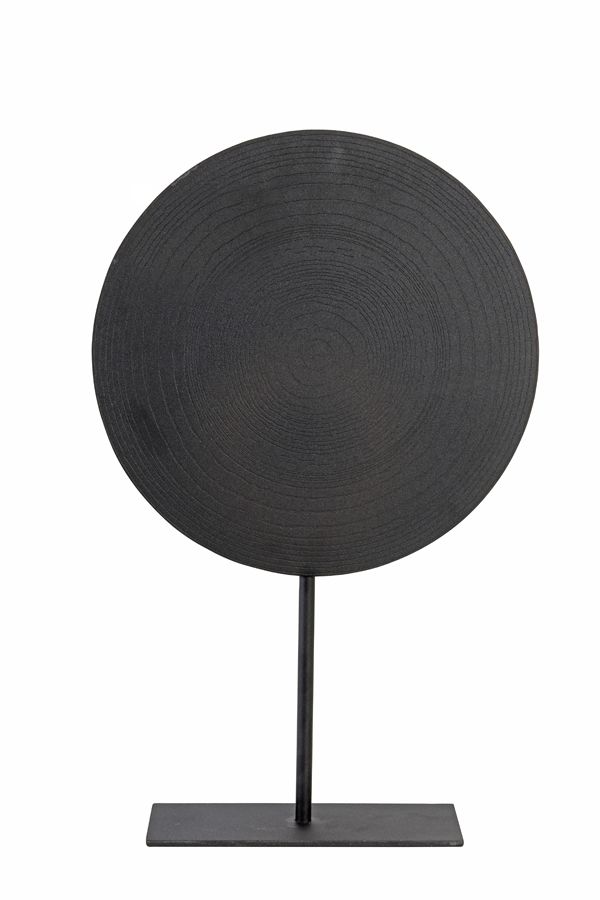 Ornament Op Voet Lasim - Mat Lood Spiraal - 35x10x56 cm