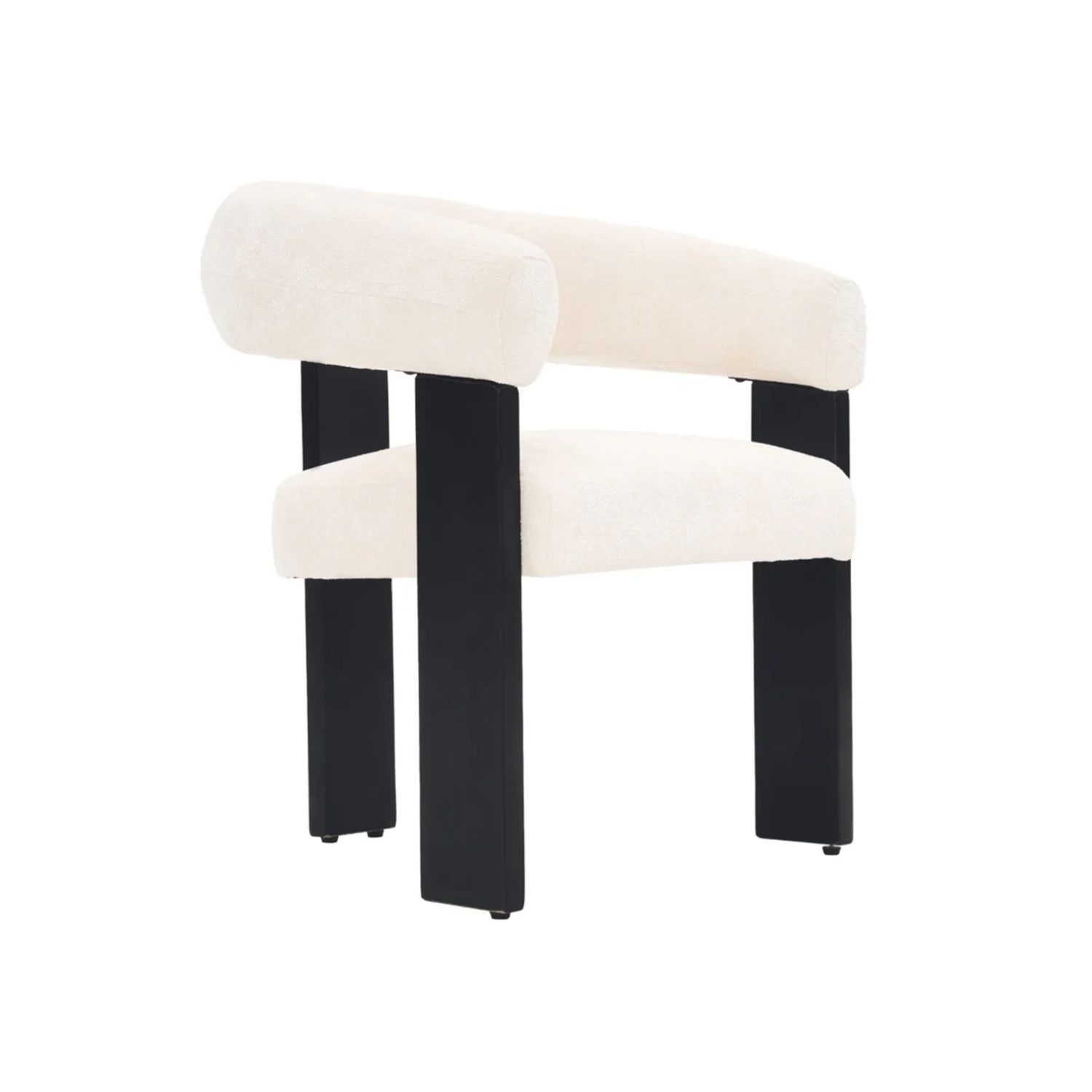 CHAIR SARA ZB-5698 BLACK LEGS FY2415 NO-5 CREAM