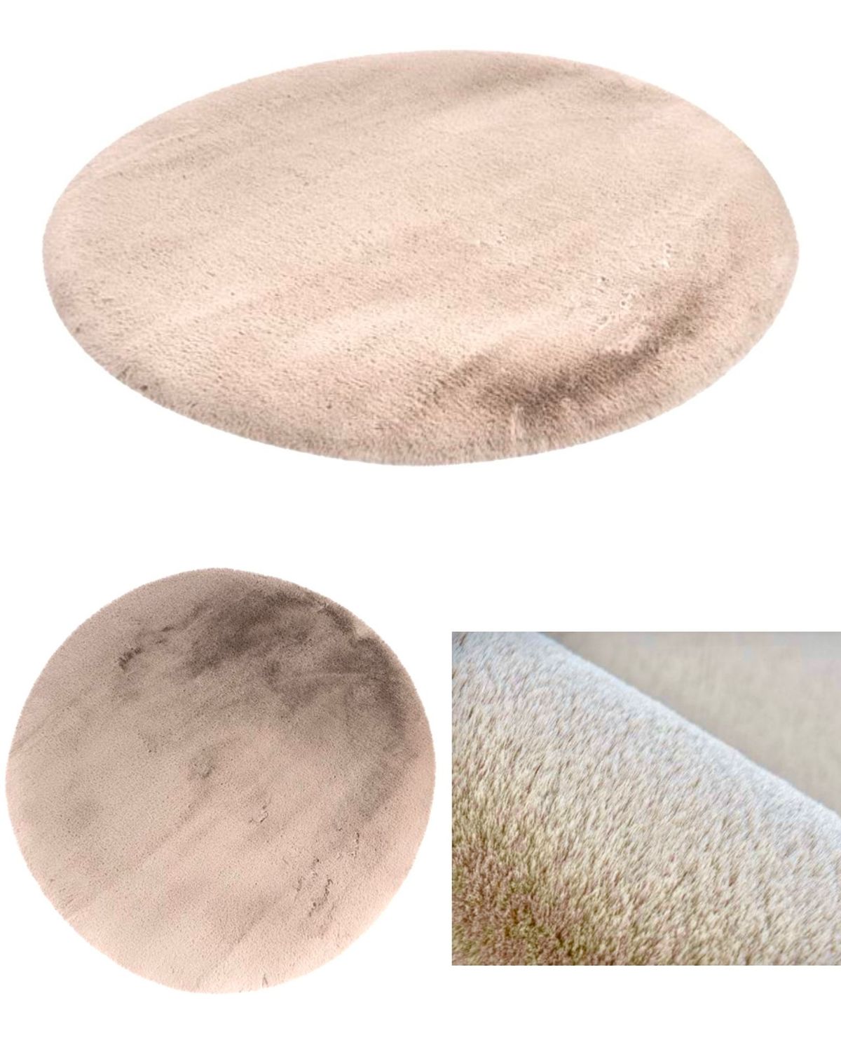 Heaven fluffy vloerkleden verschillende kleuren &amp; maten 120/160/200 cm rond