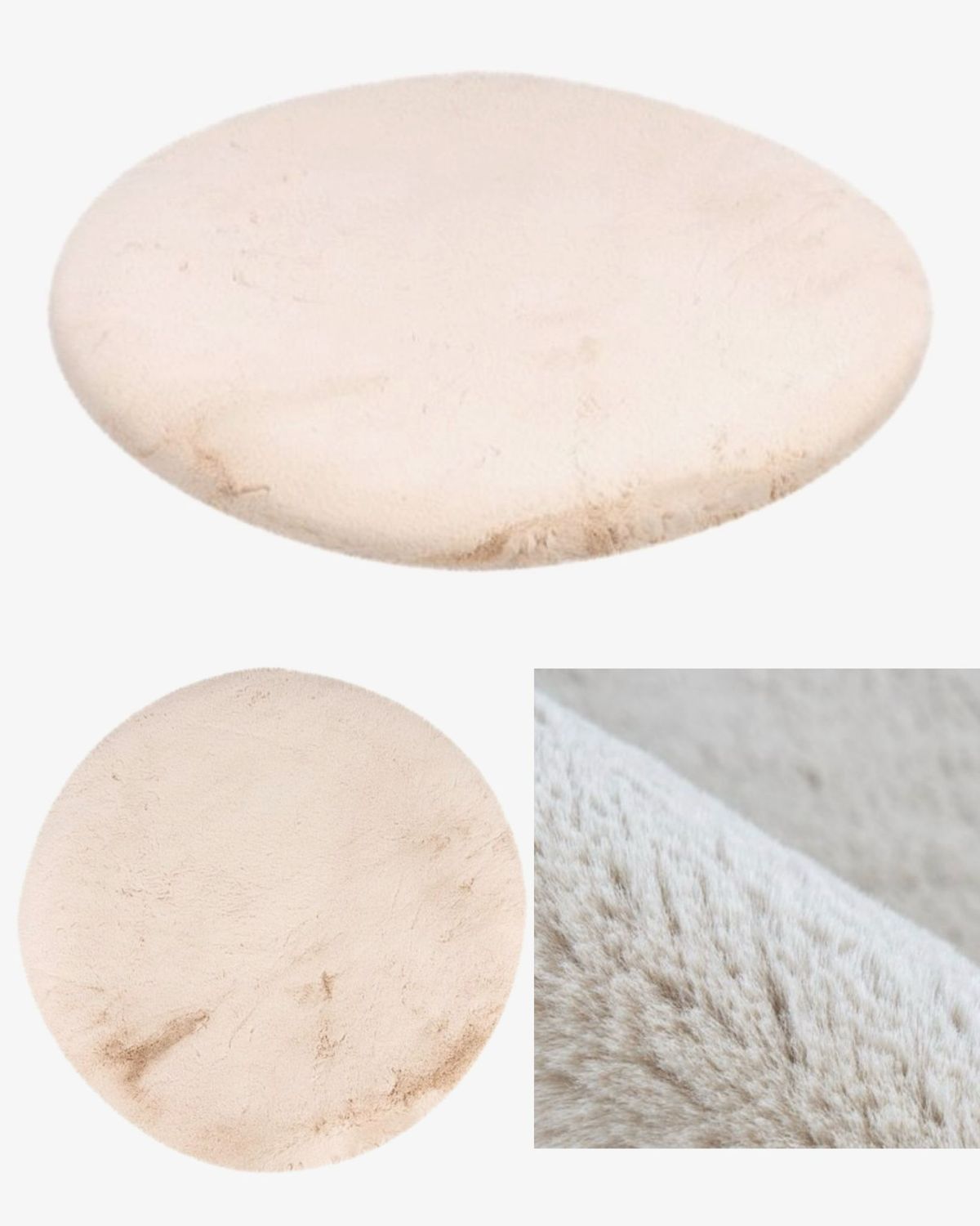 Heaven fluffy vloerkleden verschillende kleuren &amp; maten 120/160/200 cm rond