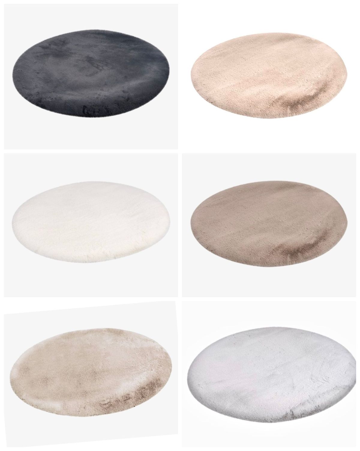 Heaven fluffy vloerkleden verschillende kleuren &amp; maten 120/160/200 cm rond