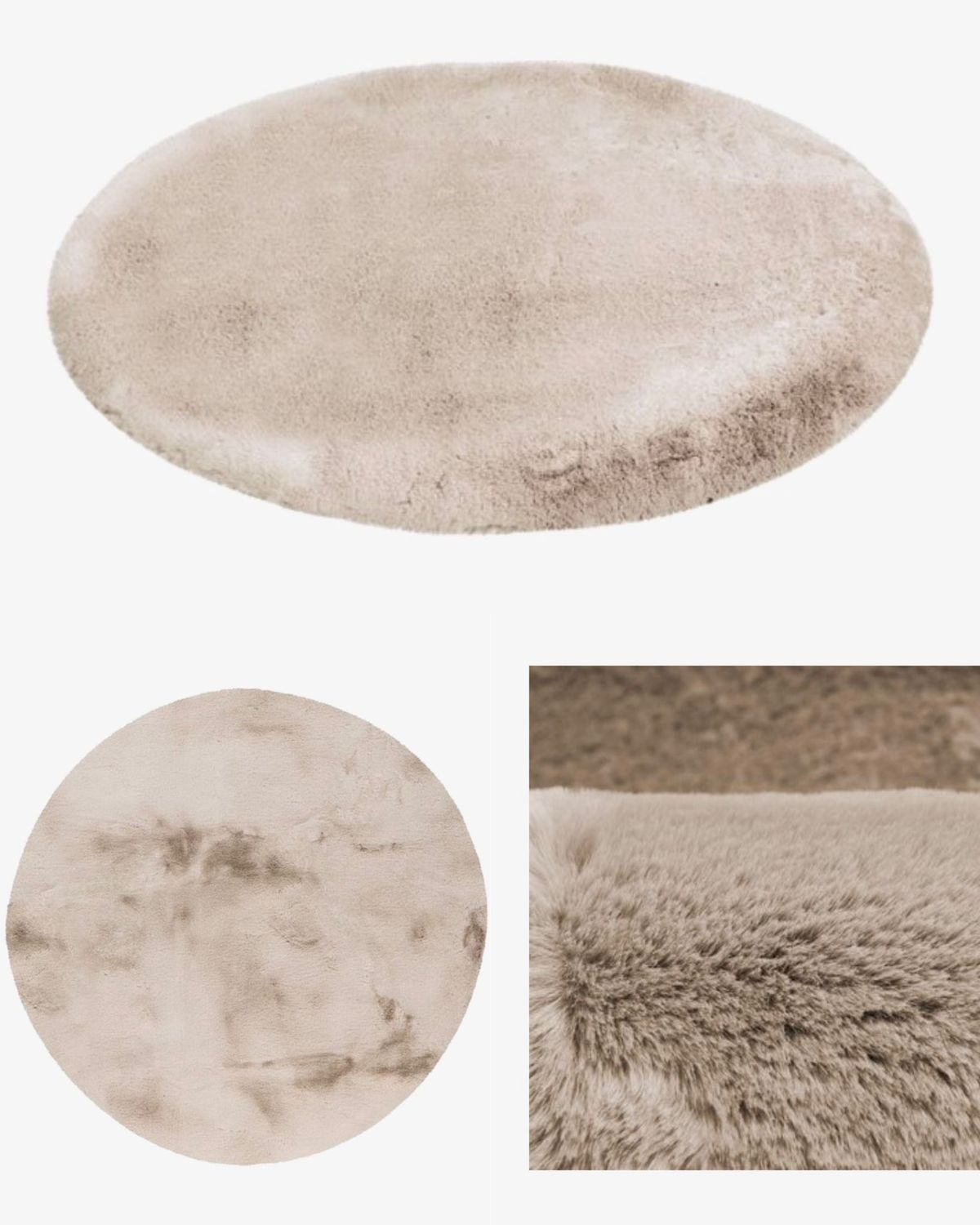 Heaven fluffy vloerkleden verschillende kleuren &amp; maten 120/160/200 cm rond