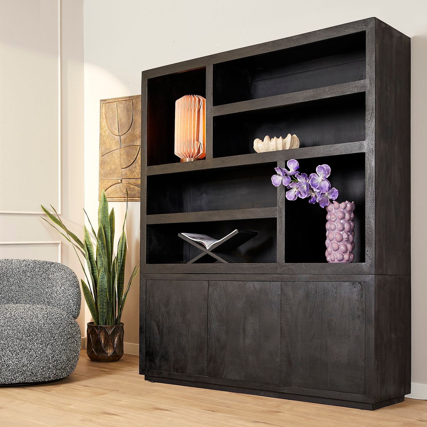 Vakkenkast Brussel Black XL | 160 cm