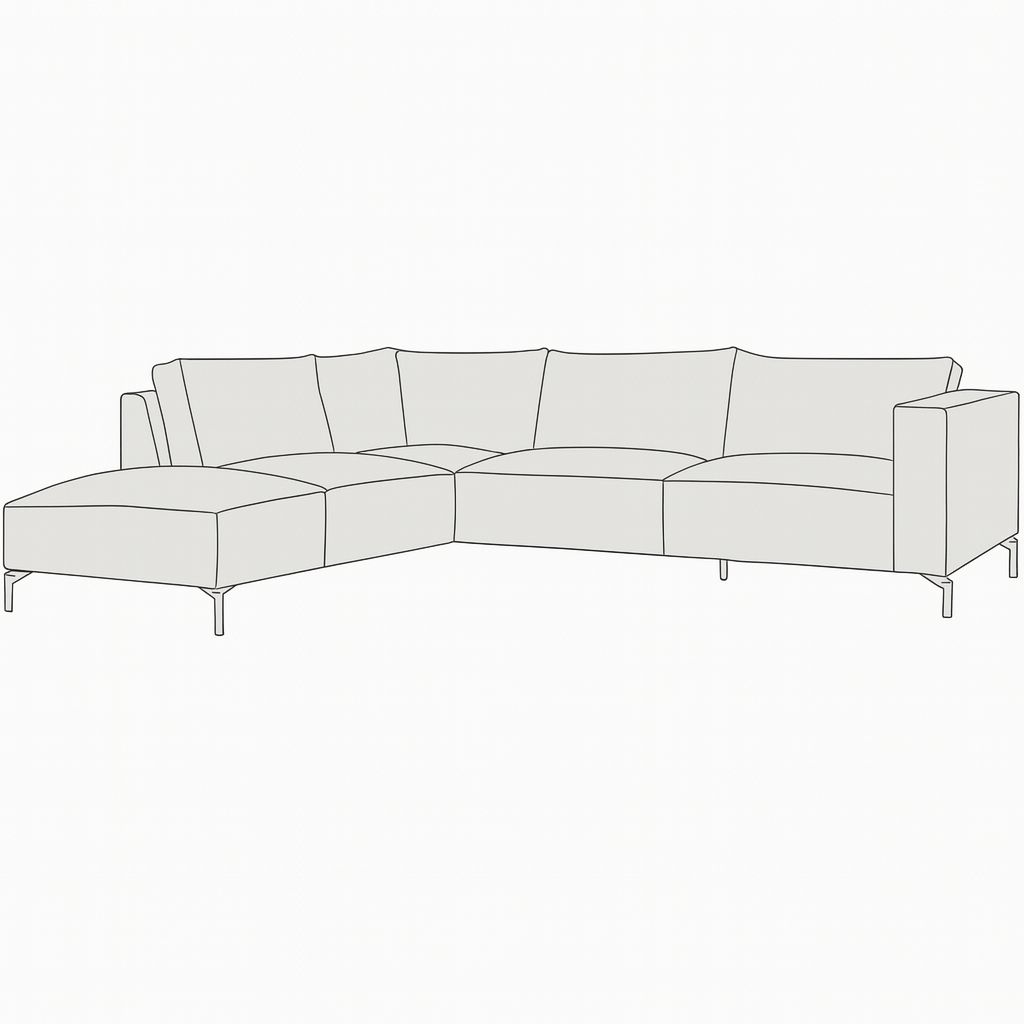 Hoekbank Robin NOTT-2,5P stof C-Adore 132