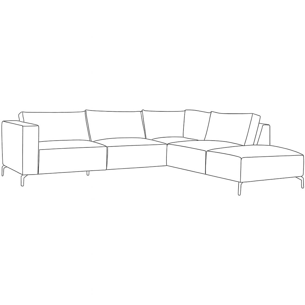 Hoekbank Robin P2,5-NOTT stof C-Adore 156