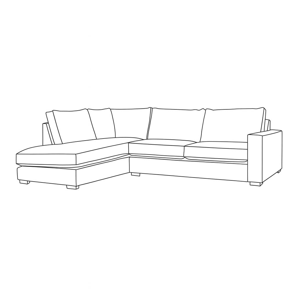 Hoekbank Corne NOTT-2,5P stof C-Adore 156