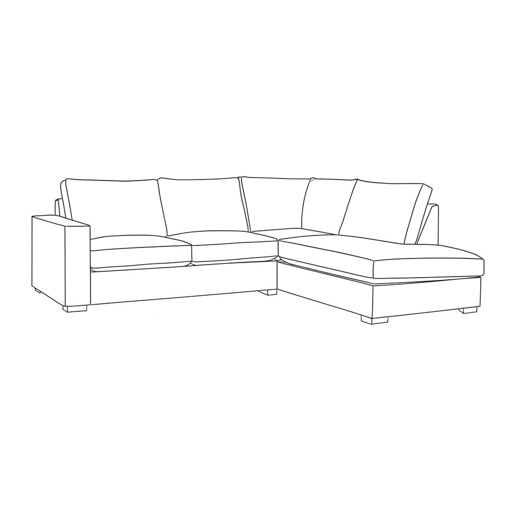 Hoekbank Corne P2,5-NOTT stof C-Adore 156