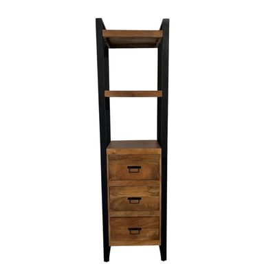 Boekenkast Boaz met 3 lades | 55 cm | FINISH WARM | 30%