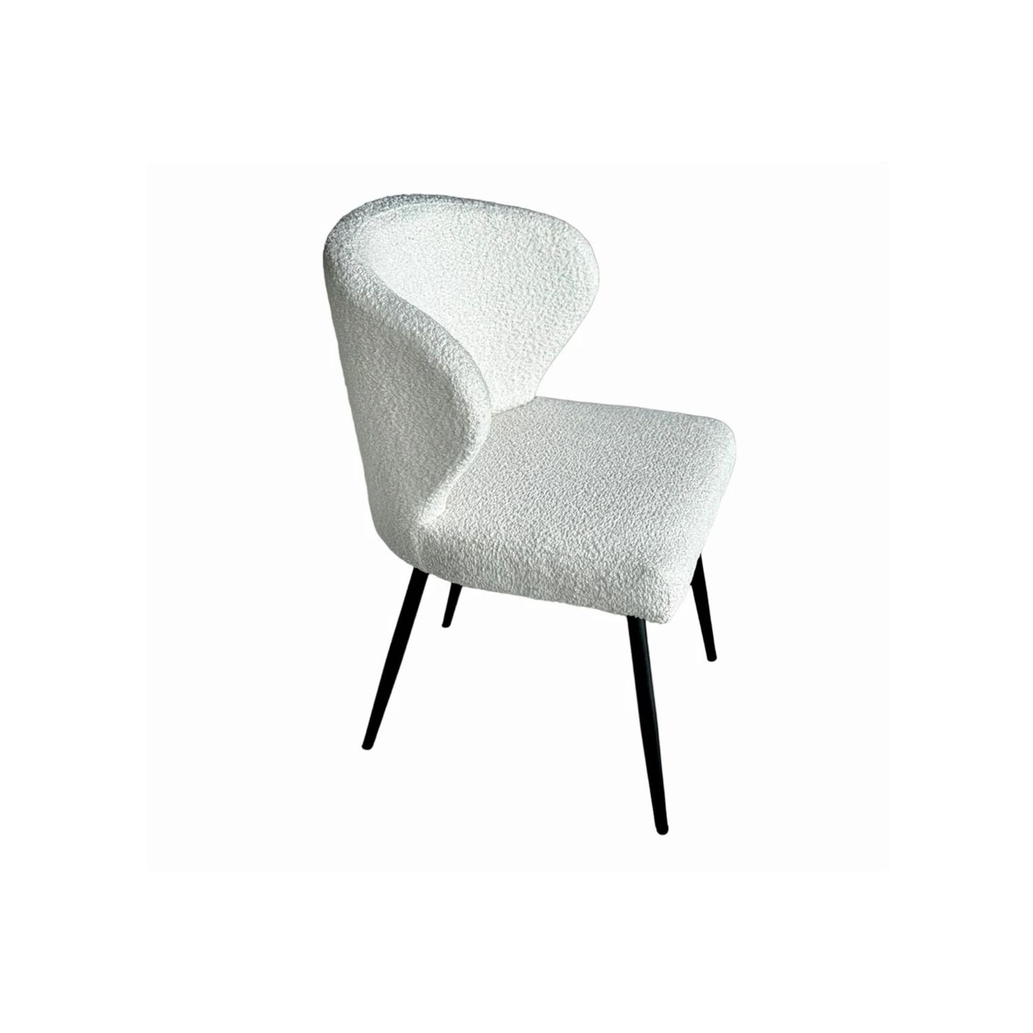 CHAIR KAREN BLACK LEGS + WHITE LINEN