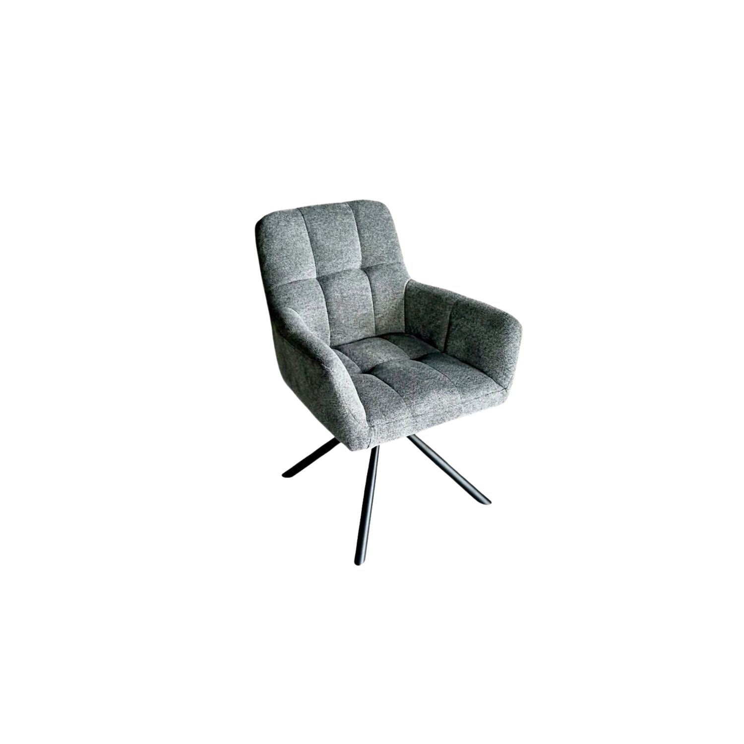 CHAIR SPIDER TURN ZB-5538 BLACK LEGS  DARK GREY TEXERE