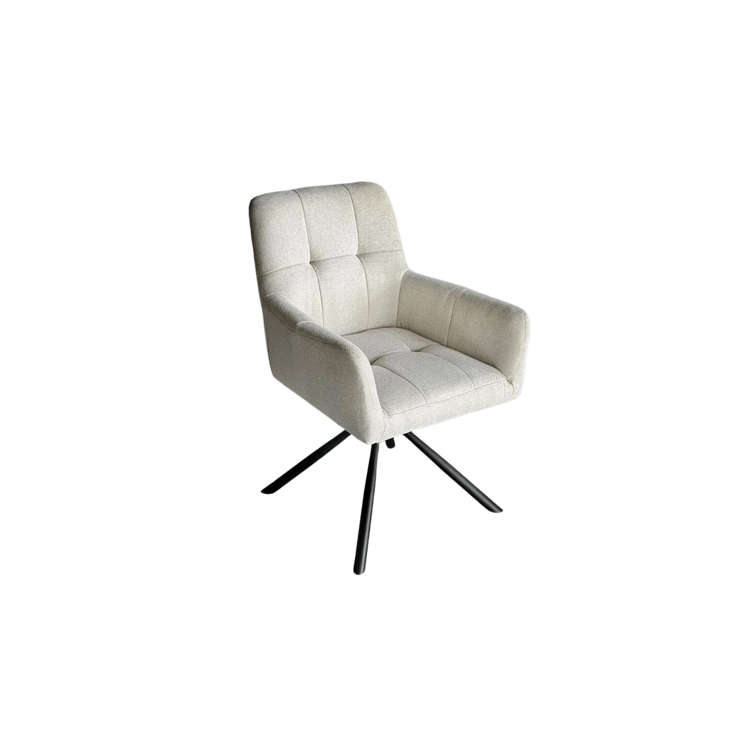 CHAIR SPIDER TURN ZB-5538 BLACK LEGS  LIGHT TAUPE TEXERE