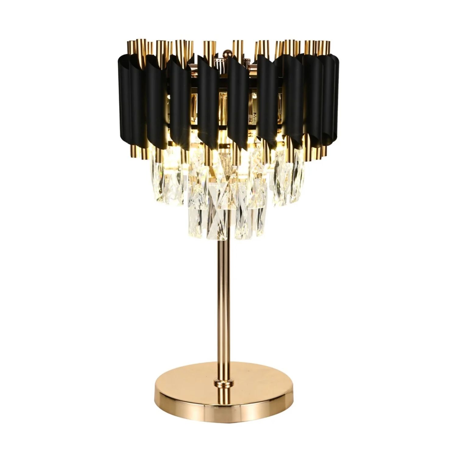 TABLE LAMP QL10624 SH040 BLACK GOLD