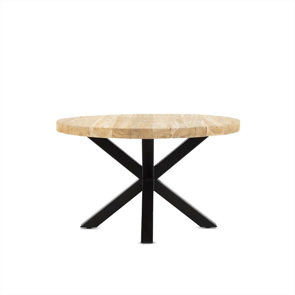 Salontafel Blad Rond Teak 60 4 cm Solid Top