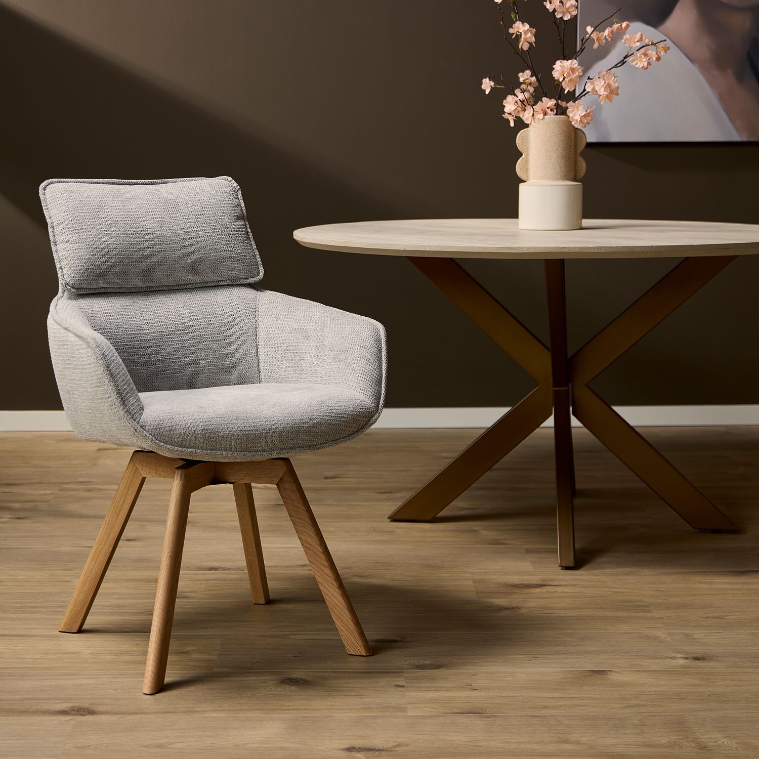 Eetkamerstoe Jona | Taupe