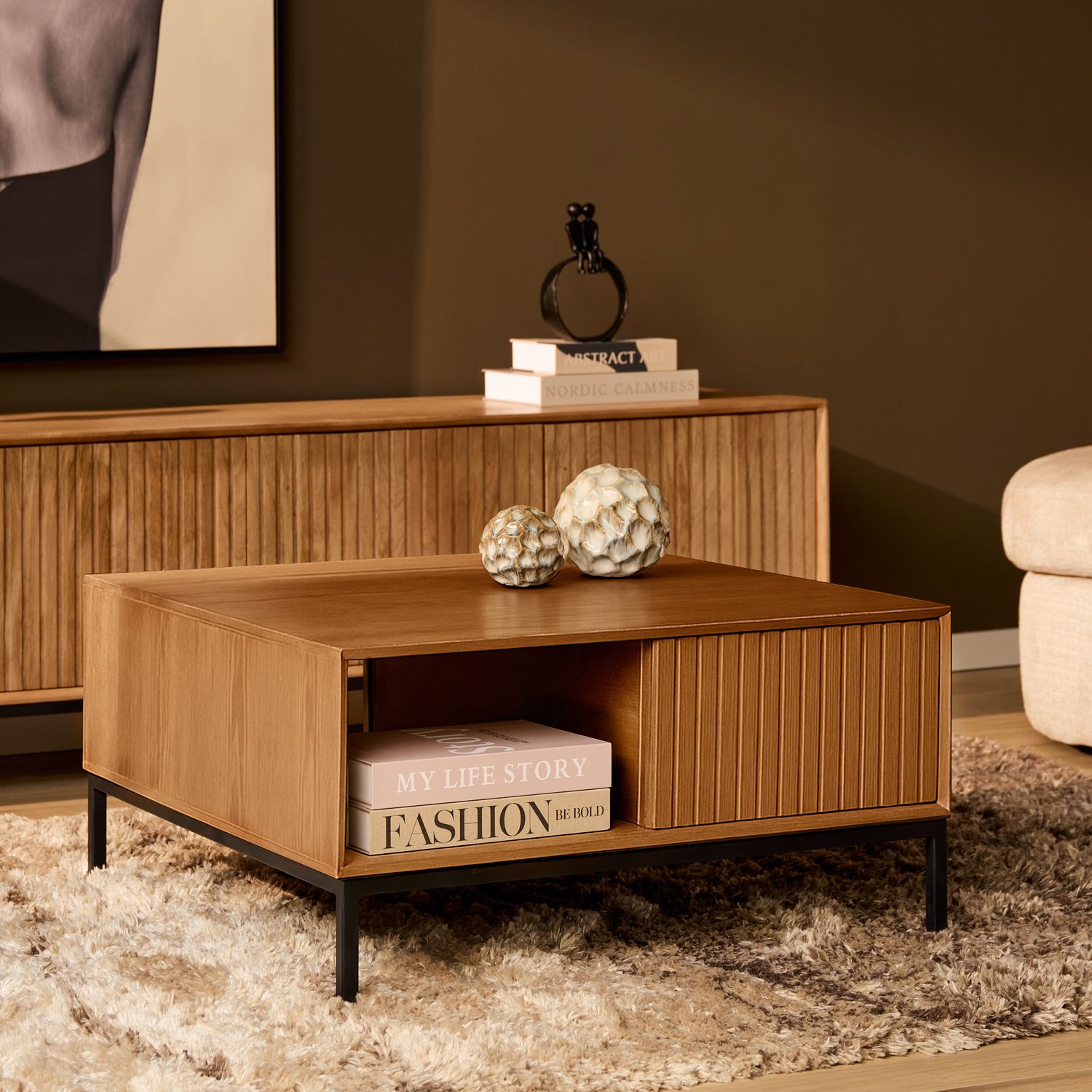 Salontafel Madison Natural | 80 cm | Vierkant