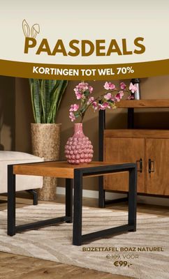 Bijzettafel Boaz 60 cm Bijzettafel Boaz 60 cm