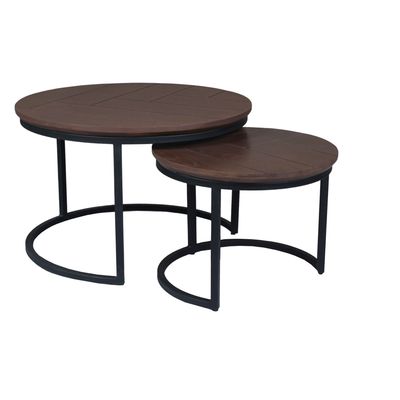 Salontafel Otik Walnut Oak | 70 cm | set van 2 Salontafel Otik Walnut Oak | 70 cm | set van 2