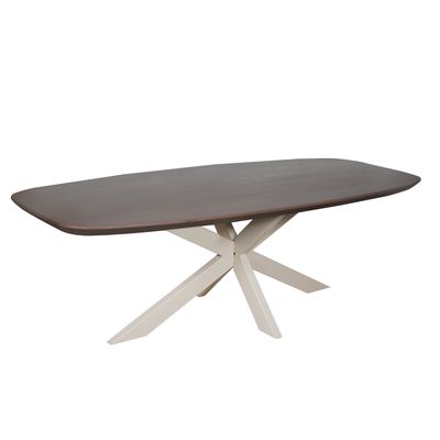 Eettafel Madison Walnut | 240 cm | Deens Ovaal | Poot Sand