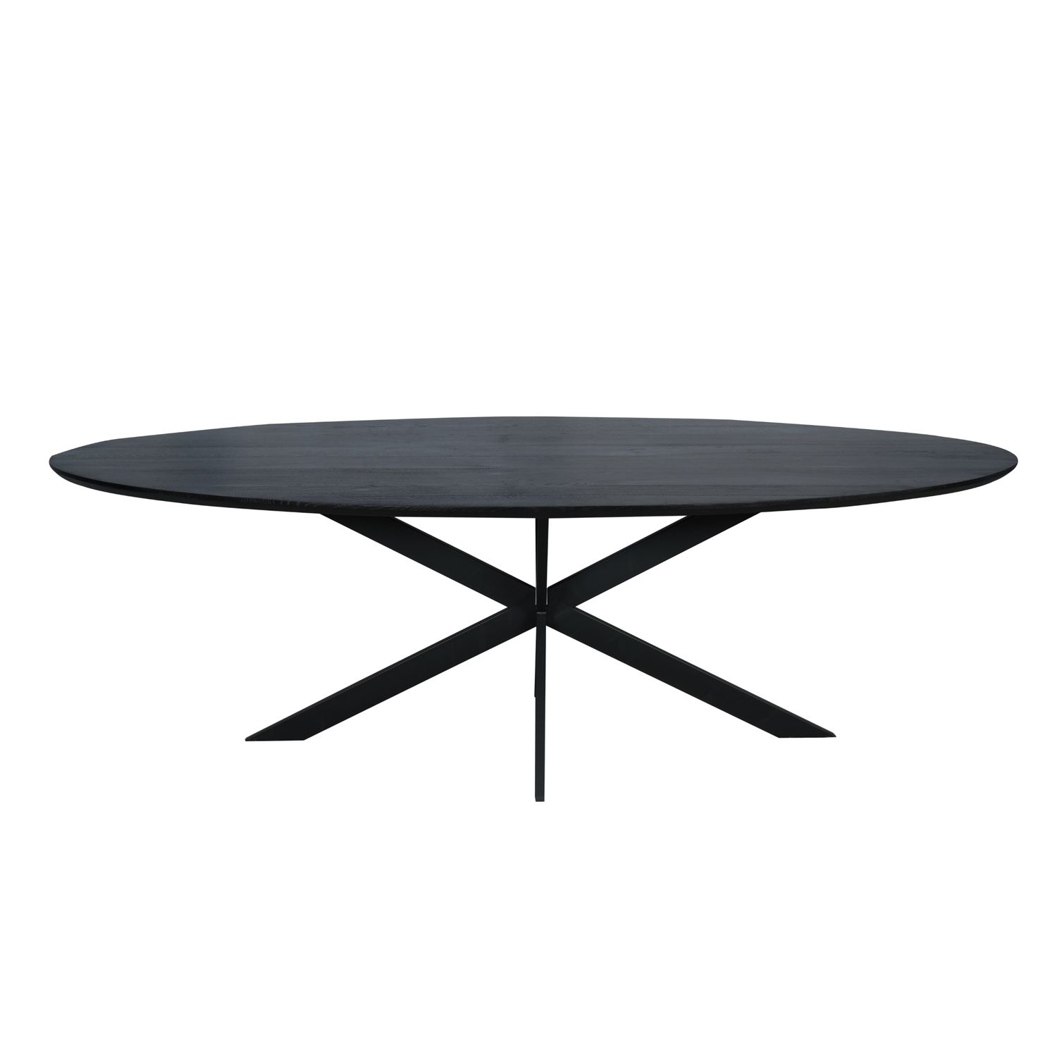 Eiken eettafel Ferris | Ovaal 240 cm | Zwart