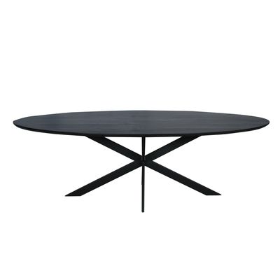 Eiken eettafel Ferris | Ovaal 240 cm | Zwart Eiken eettafel Ferris | Ovaal 240 cm | Zwart