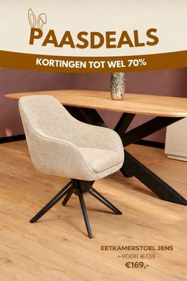 Eetkamerstoel Jens | Beige Eetkamerstoel Jens | Beige