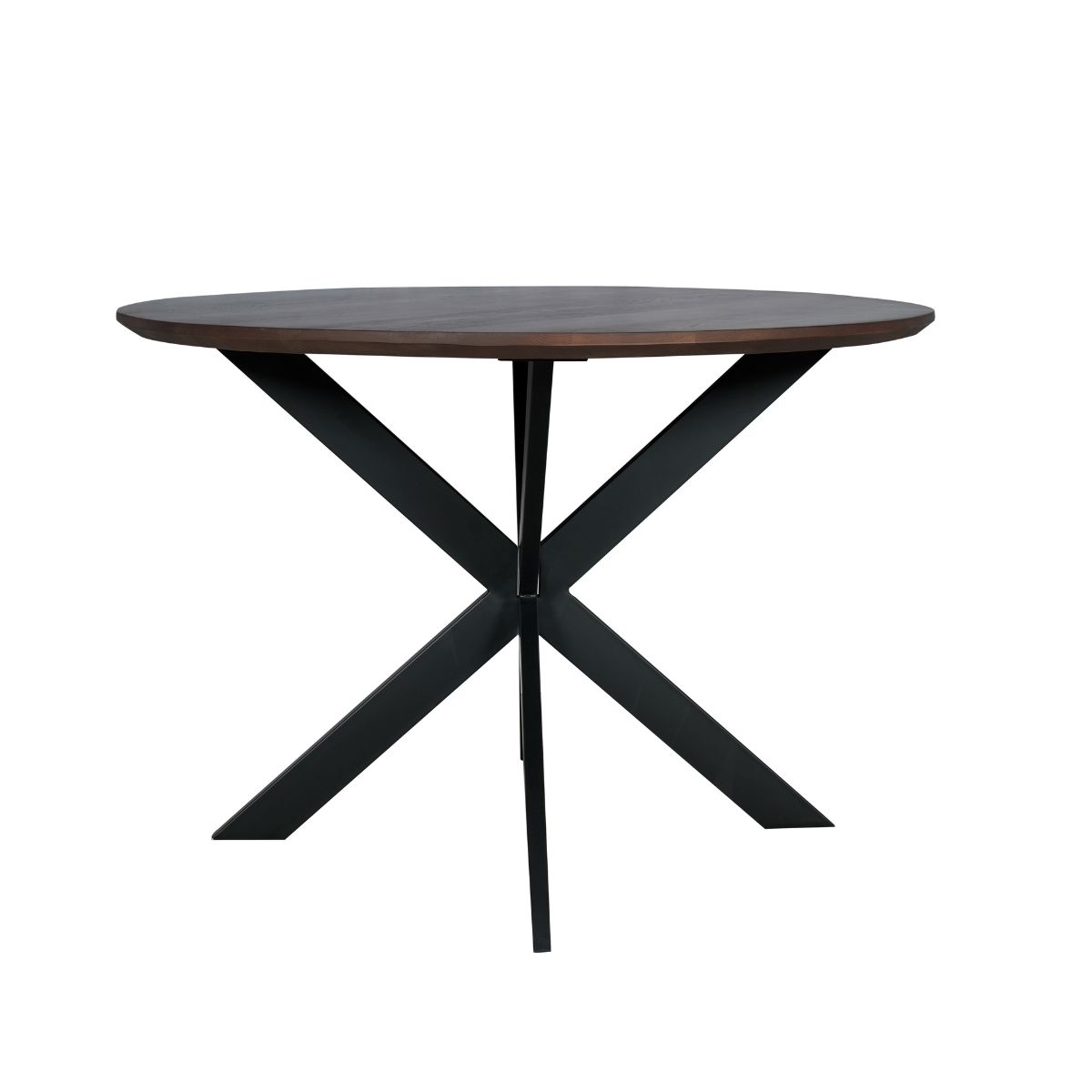Eettafel Madison Walnut | 110 cm | Poot Black