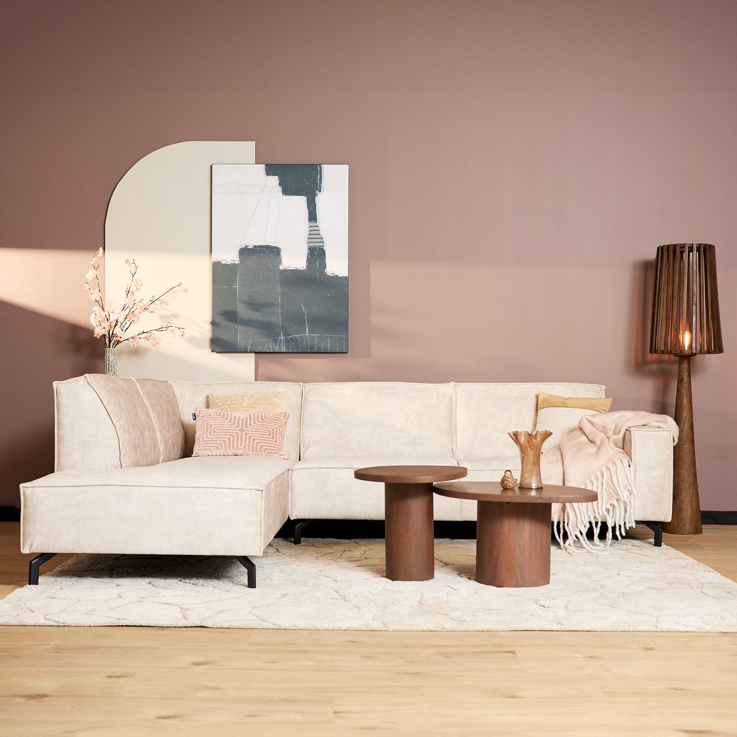 MySofa Floris | Divan Links + 2,5 zits | Velvet Beige