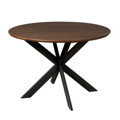 Eiken eettafel Ferris | Rond 110 cm | Brown
