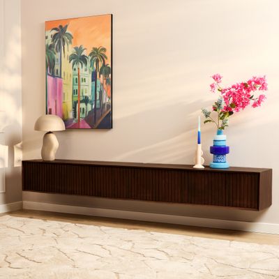 Zwevend tv meubel Madison Brown | 240 cm Zwevend tv meubel Madison Brown | 240 cm