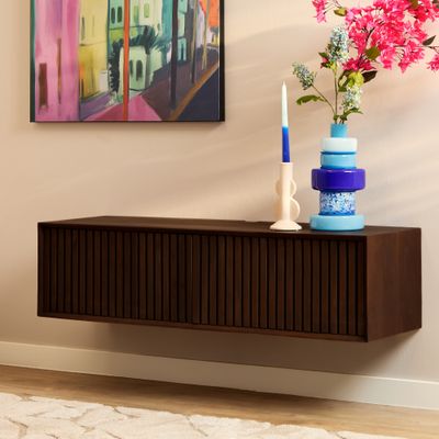 Zwevend tv meubel Madison Brown | 120 cm Zwevend tv meubel Madison Brown | 120 cm