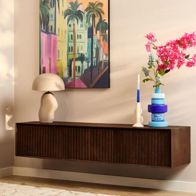 Zwevend tv meubel Madison Brown | 160 cm Zwevend tv meubel Madison Brown | 160 cm