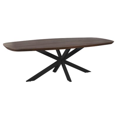 Eettafel Madison Brown | 280 cm | Deens Ovaal | Poot Black