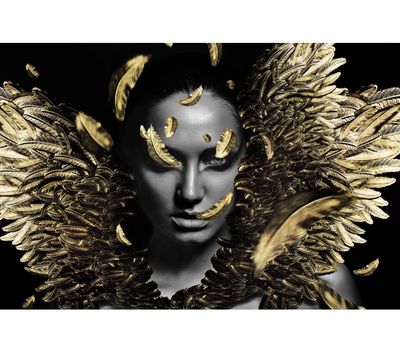 Glasschilderij 80 x 120 cm | Golden Wings
