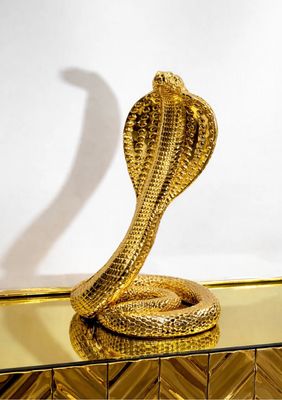 Cobra Decoratie | Goudkleurig Luxe Beeld