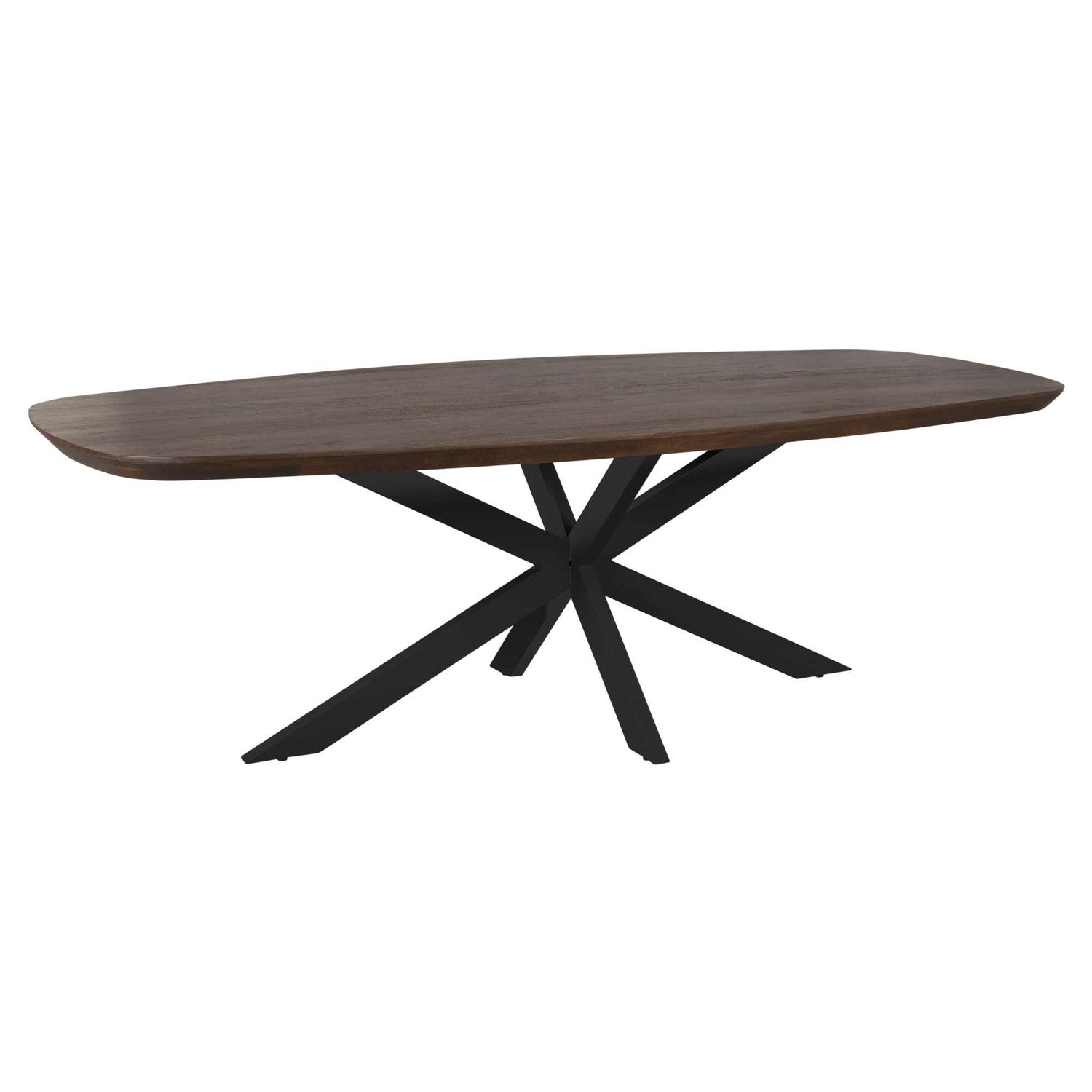 Eettafel Madison Brown | 200 cm | Deens Ovaal | Poot Black