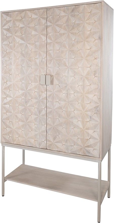 Trinity 2-deurs kast met onderplank, Mango Ashblond