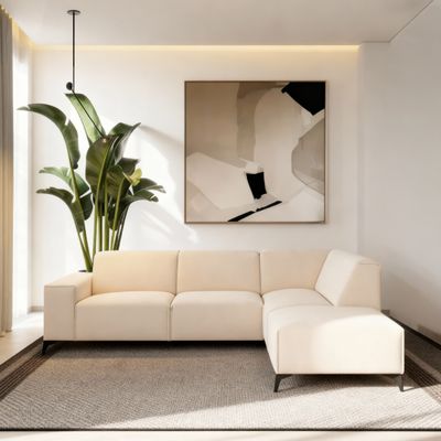 Maddox, 3 zits hoek rechts, stof Holmes 23, H460 beige Maddox, 3 zits hoek rechts, stof Holmes 23, H460 beige