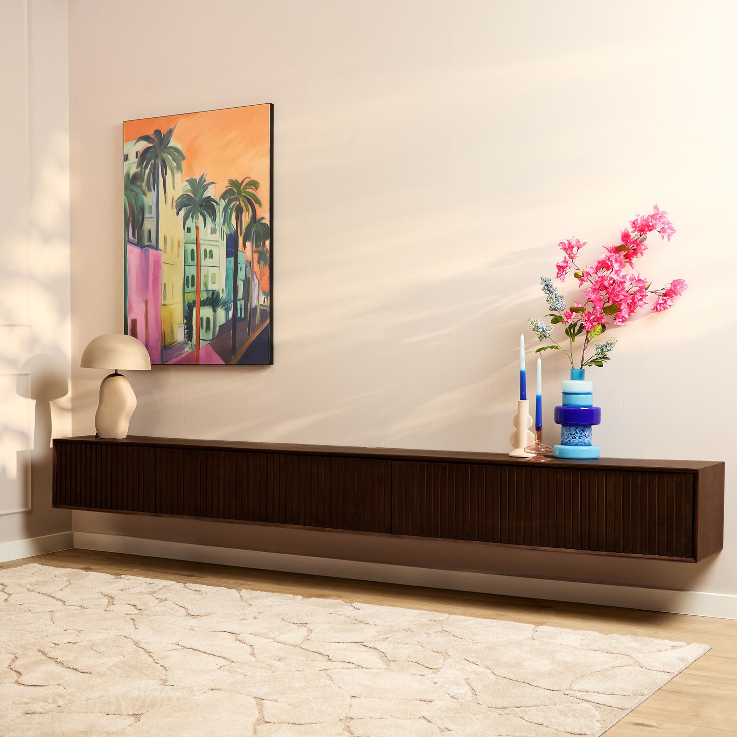 Zwevend tv meubel Madison Brown | 280 cm