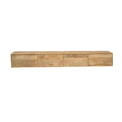 Zwevend tv meubel Vision Licht mango | 240 cm Zwevend tv meubel Vision Licht mango | 240 cm
