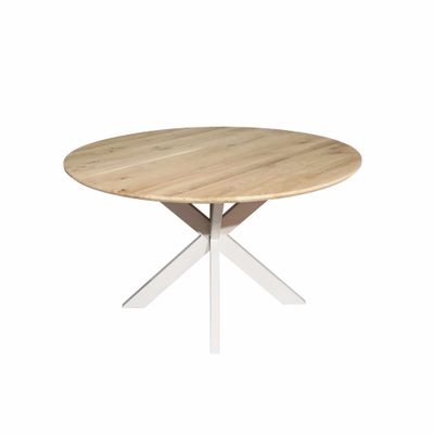 Eiken eettafel Ferris | Rond 110 cm | Naturel | Poot Sand